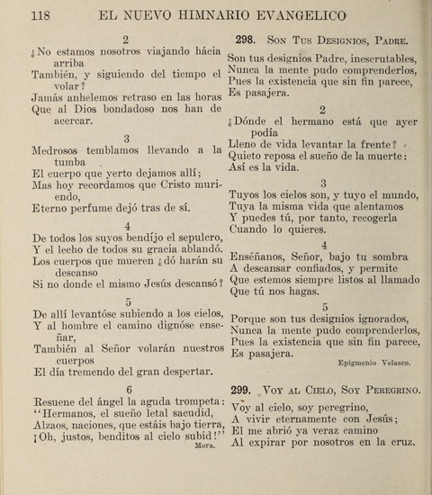 El Nuevo Himnario Evangelico para el uso de las Iglesias Evangelicas de Habla Espanol en Todo el Mundo page 118