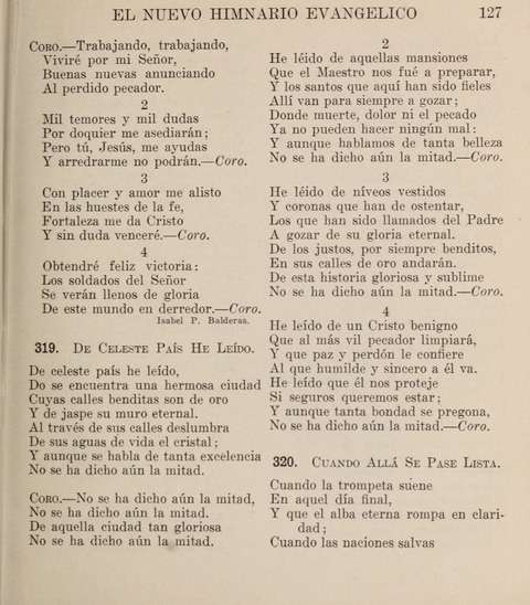 El Nuevo Himnario Evangelico para el uso de las Iglesias Evangelicas de Habla Espanol en Todo el Mundo page 127