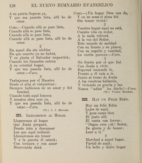 El Nuevo Himnario Evangelico para el uso de las Iglesias Evangelicas de Habla Espanol en Todo el Mundo page 128