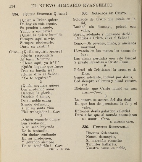 El Nuevo Himnario Evangelico para el uso de las Iglesias Evangelicas de Habla Espanol en Todo el Mundo page 134