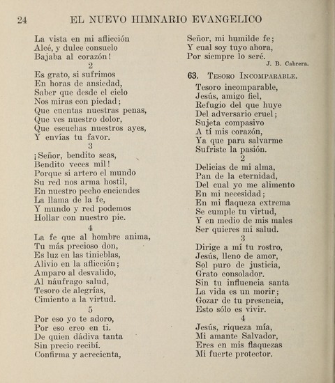 El Nuevo Himnario Evangelico para el uso de las Iglesias Evangelicas de Habla Espanol en Todo el Mundo page 24