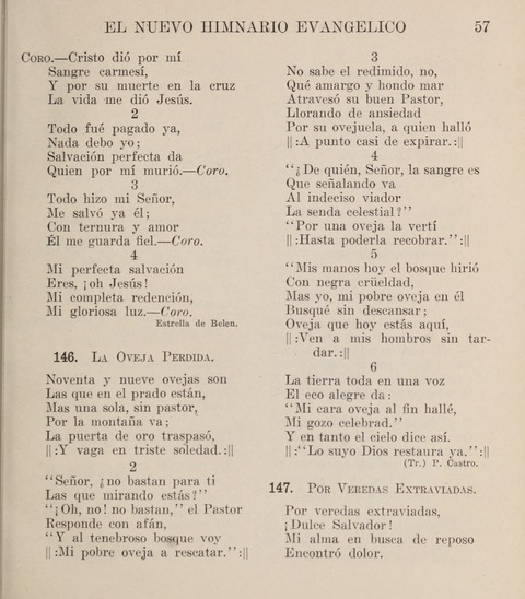 El Nuevo Himnario Evangelico para el uso de las Iglesias Evangelicas de Habla Espanol en Todo el Mundo page 57