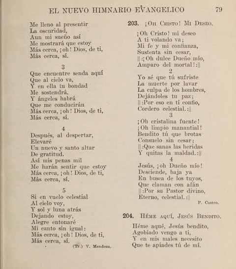 El Nuevo Himnario Evangelico para el uso de las Iglesias Evangelicas de Habla Espanol en Todo el Mundo page 79