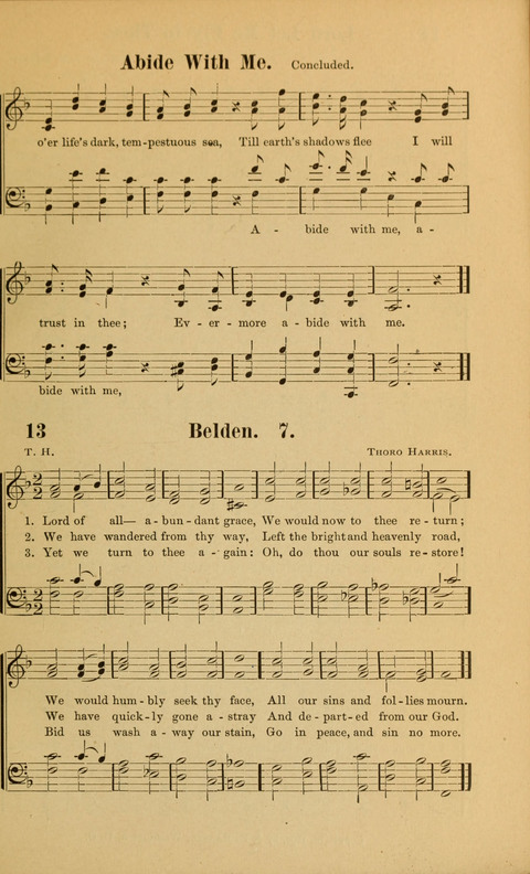 Echoes of Paradise: a choice collection of Christian hymns suitable for Sabbath schools and all other departments of religious work page 13