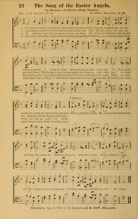 Echoes of Paradise: a choice collection of Christian hymns suitable for Sabbath schools and all other departments of religious work page 22