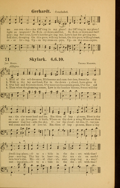 Echoes of Paradise: a choice collection of Christian hymns suitable for Sabbath schools and all other departments of religious work page 69