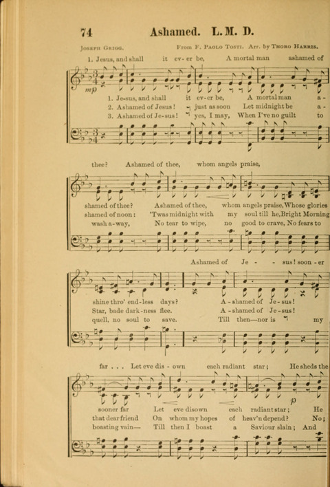 Echoes of Paradise: a choice collection of Christian hymns suitable for Sabbath schools and all other departments of religious work page 72