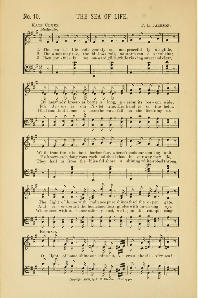 Exalted Praise: a twentieth century collection of sacred hymns for the church, Sunday school, and devotional meetings page 10