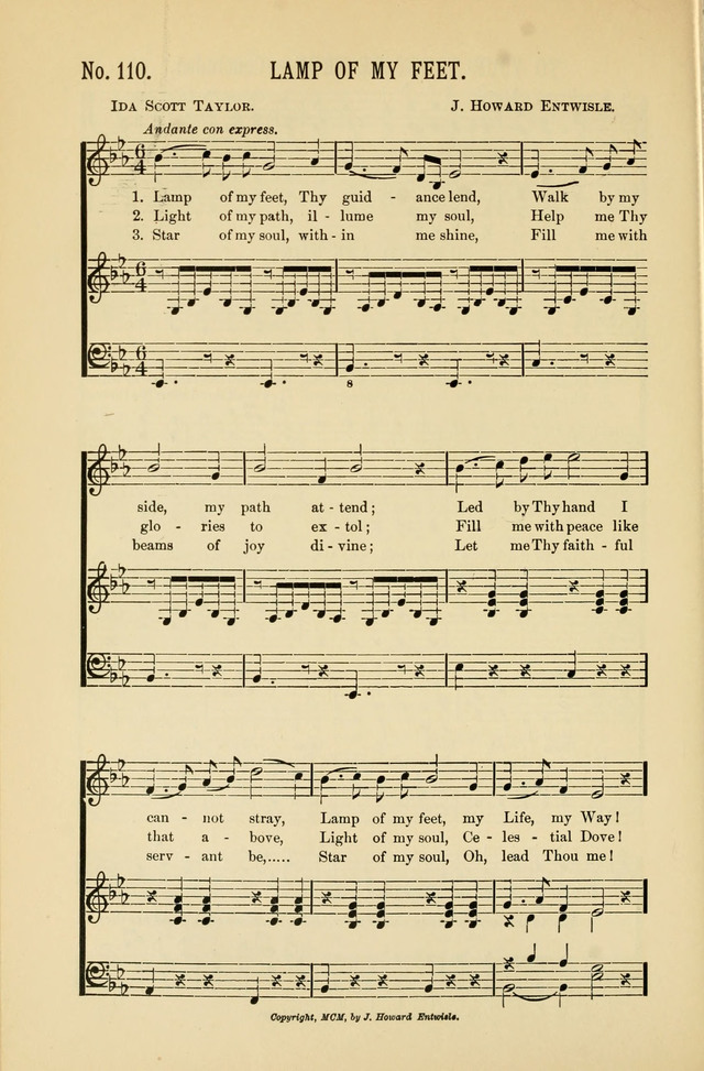 Exalted Praise: a twentieth century collection of sacred hymns for the church, Sunday school, and devotional meetings page 110