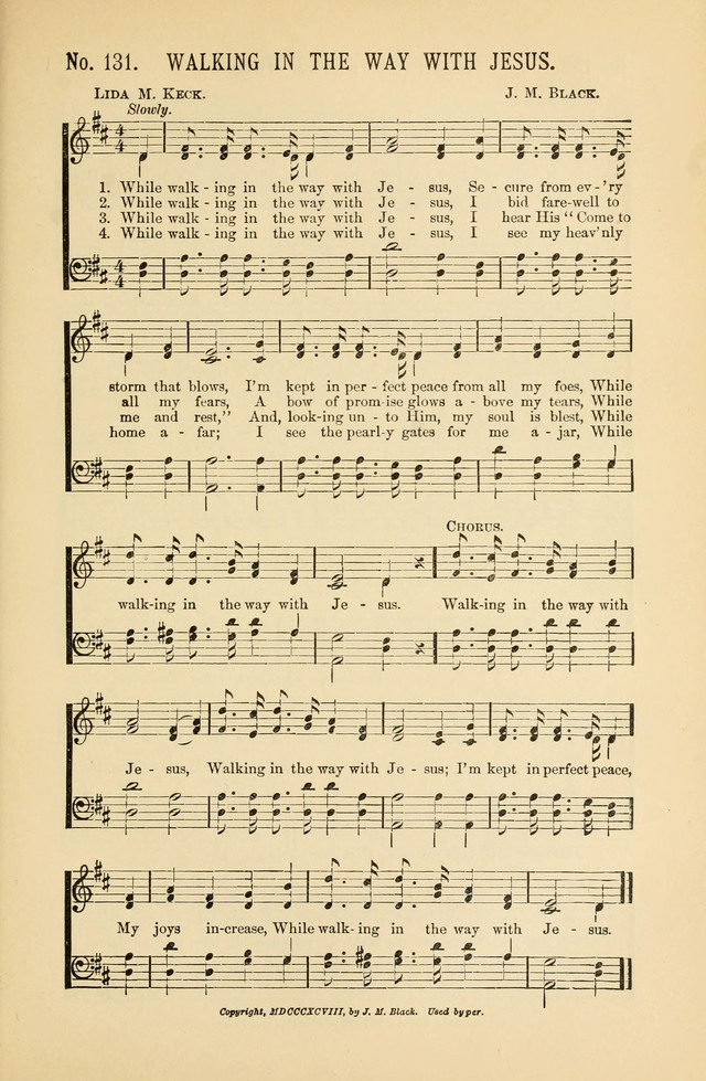 Exalted Praise: a twentieth century collection of sacred hymns for the church, Sunday school, and devotional meetings page 131