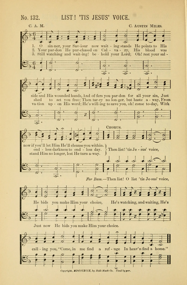 Exalted Praise: a twentieth century collection of sacred hymns for the church, Sunday school, and devotional meetings page 132