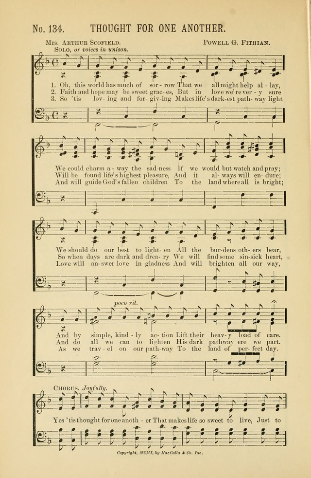 Exalted Praise: a twentieth century collection of sacred hymns for the church, Sunday school, and devotional meetings page 134