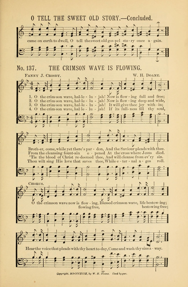 Exalted Praise: a twentieth century collection of sacred hymns for the church, Sunday school, and devotional meetings page 137