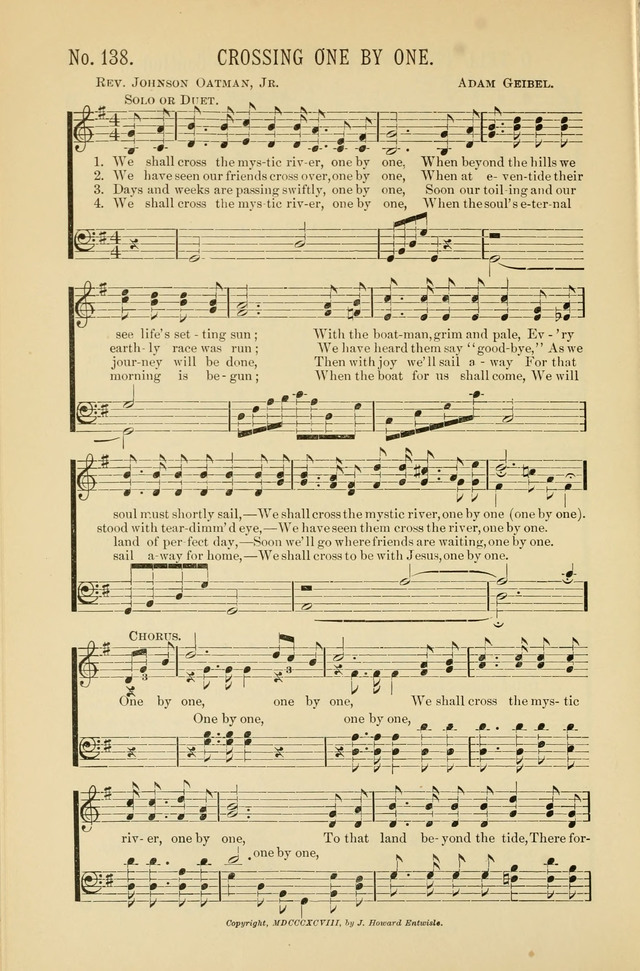 Exalted Praise: a twentieth century collection of sacred hymns for the church, Sunday school, and devotional meetings page 138