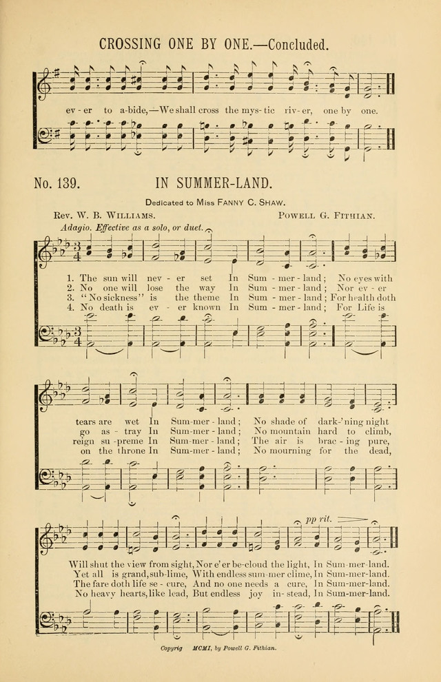 Exalted Praise: a twentieth century collection of sacred hymns for the church, Sunday school, and devotional meetings page 139