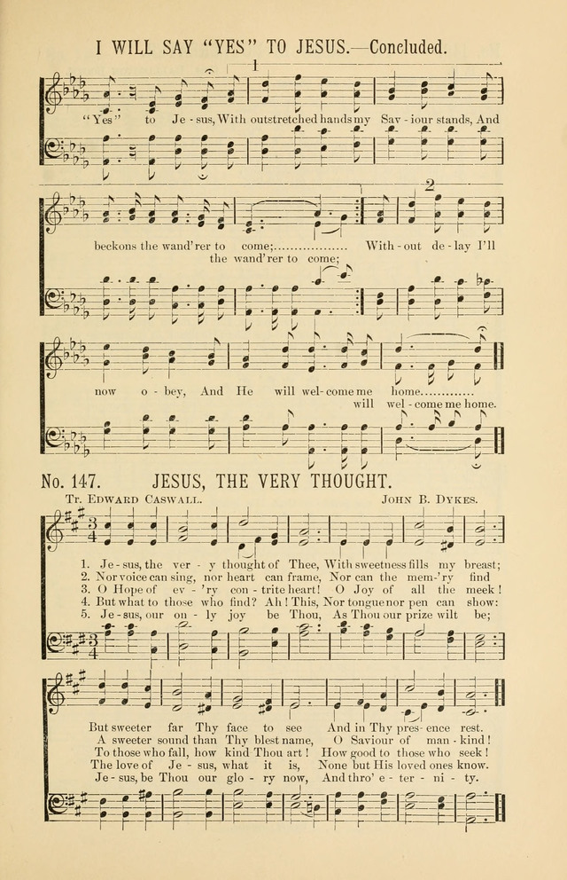 Exalted Praise: a twentieth century collection of sacred hymns for the church, Sunday school, and devotional meetings page 147