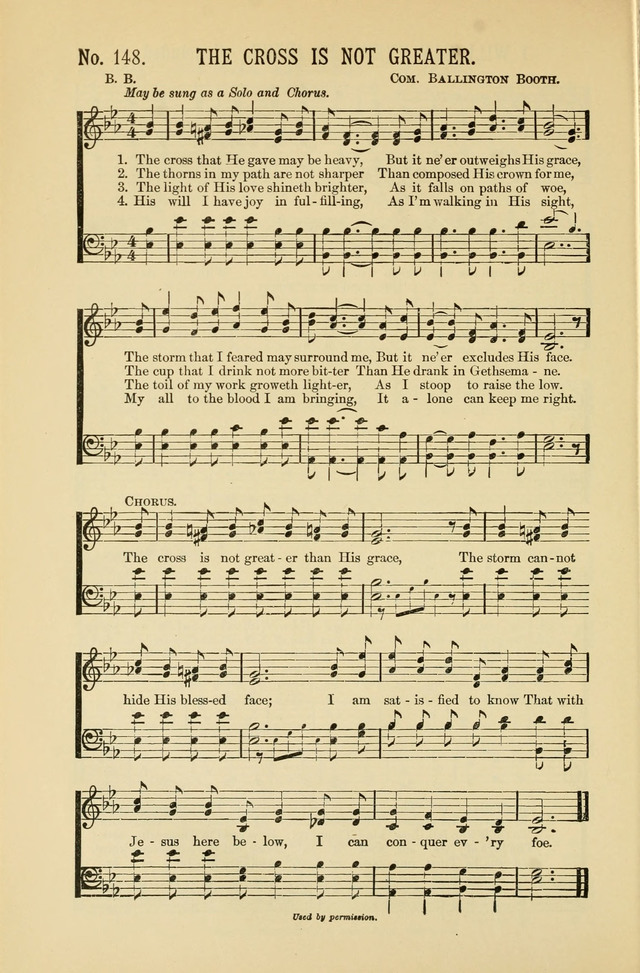 Exalted Praise: a twentieth century collection of sacred hymns for the church, Sunday school, and devotional meetings page 148