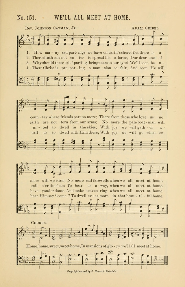 Exalted Praise: a twentieth century collection of sacred hymns for the church, Sunday school, and devotional meetings page 151