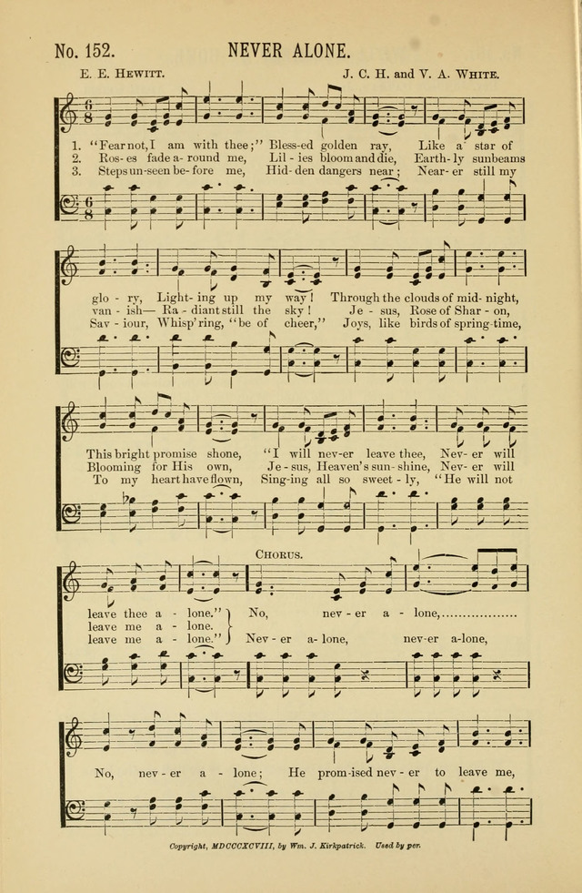 Exalted Praise: a twentieth century collection of sacred hymns for the church, Sunday school, and devotional meetings page 152