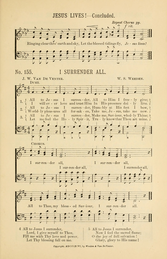 Exalted Praise: a twentieth century collection of sacred hymns for the church, Sunday school, and devotional meetings page 155