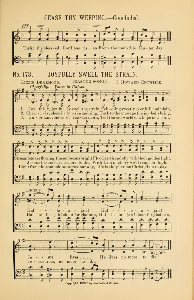 Exalted Praise: a twentieth century collection of sacred hymns for the church, Sunday school, and devotional meetings page 173