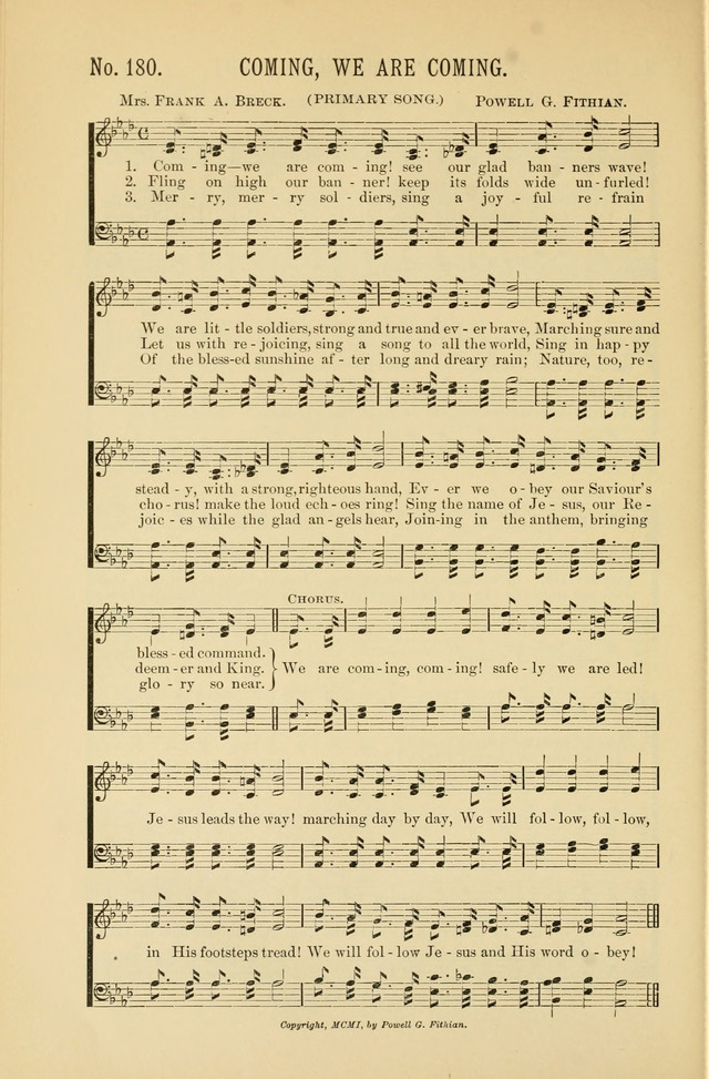 Exalted Praise: a twentieth century collection of sacred hymns for the church, Sunday school, and devotional meetings page 180