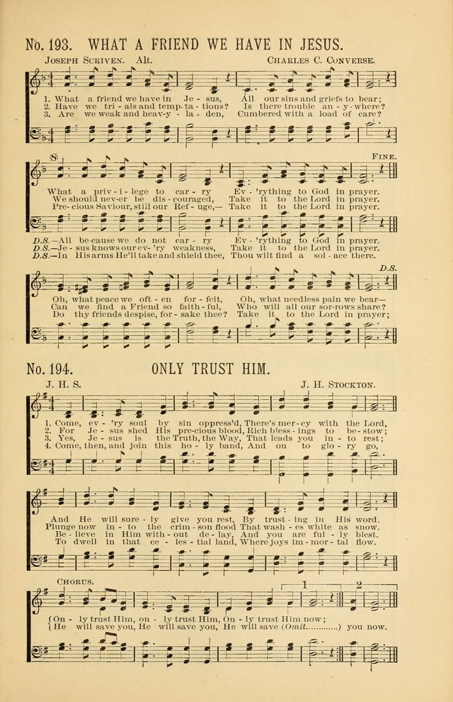 Exalted Praise: a twentieth century collection of sacred hymns for the church, Sunday school, and devotional meetings page 191