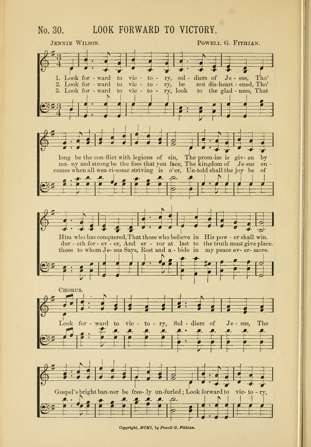 Exalted Praise: a twentieth century collection of sacred hymns for the church, Sunday school, and devotional meetings page 30