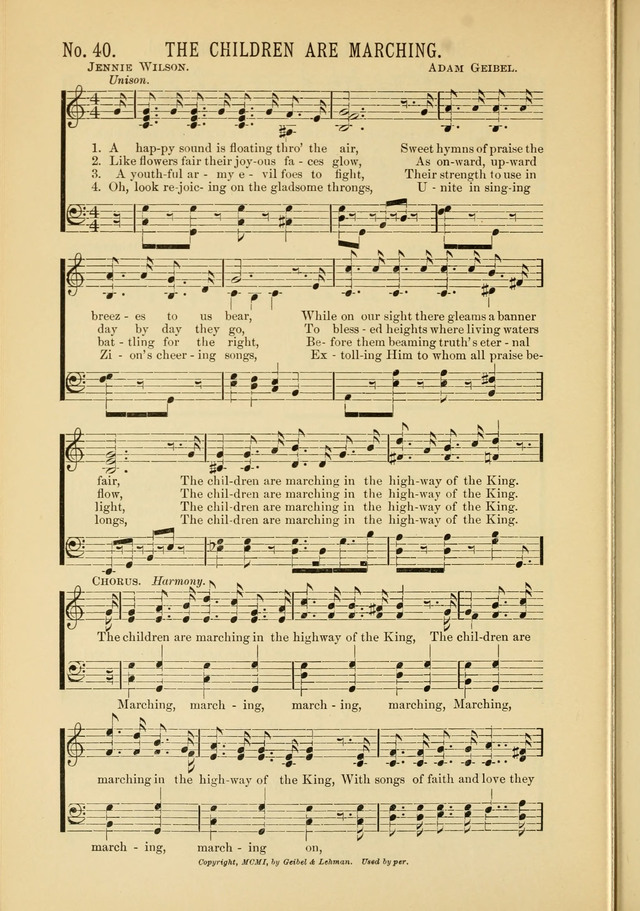 Exalted Praise: a twentieth century collection of sacred hymns for the church, Sunday school, and devotional meetings page 40