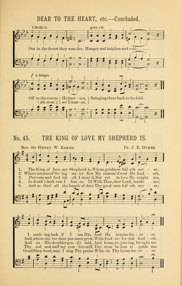 Exalted Praise: a twentieth century collection of sacred hymns for the church, Sunday school, and devotional meetings page 45