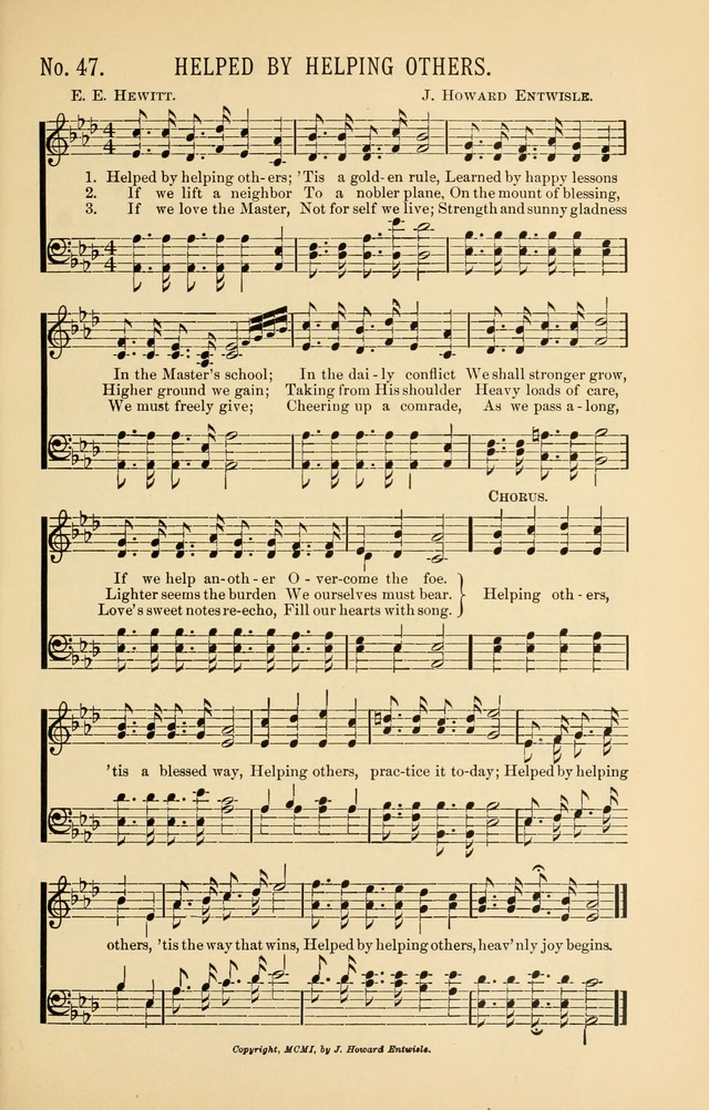 Exalted Praise: a twentieth century collection of sacred hymns for the church, Sunday school, and devotional meetings page 47