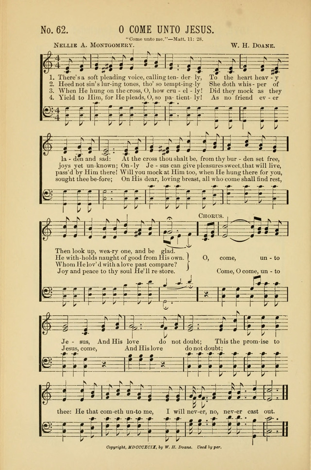 Exalted Praise: a twentieth century collection of sacred hymns for the church, Sunday school, and devotional meetings page 62