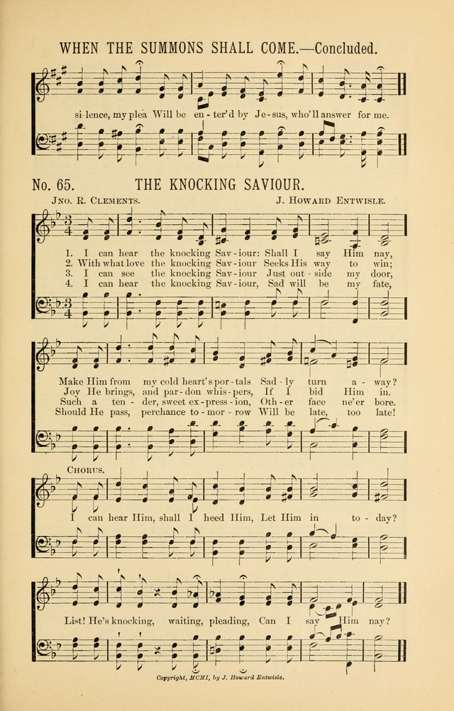 Exalted Praise: a twentieth century collection of sacred hymns for the church, Sunday school, and devotional meetings page 65