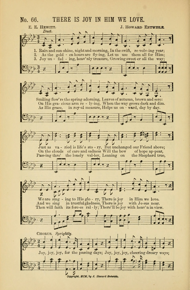 Exalted Praise: a twentieth century collection of sacred hymns for the church, Sunday school, and devotional meetings page 66