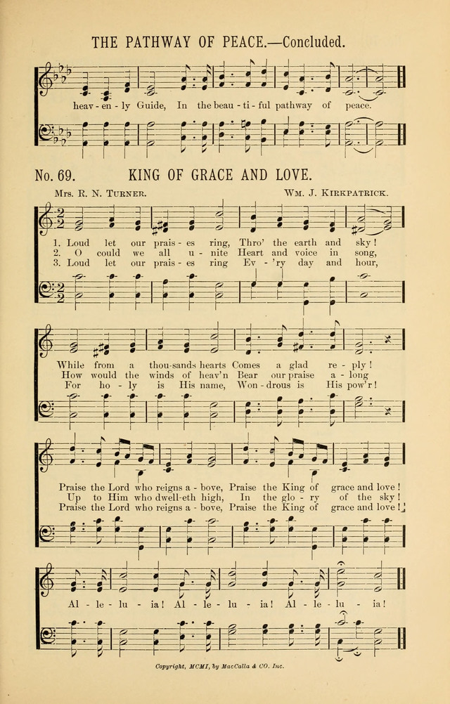 Exalted Praise: a twentieth century collection of sacred hymns for the church, Sunday school, and devotional meetings page 69