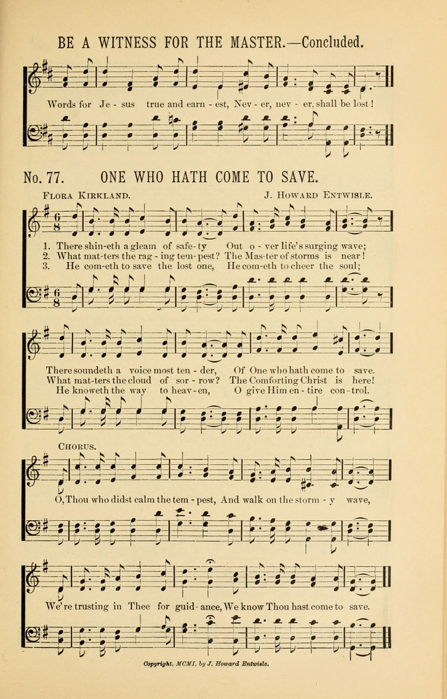 Exalted Praise: a twentieth century collection of sacred hymns for the church, Sunday school, and devotional meetings page 77