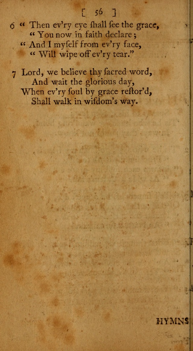 Evangelical Psalms, Hymns, and Spiritual Songs: selected from various authors; and published by a Committee of the Convention of the churches, believing in the restitution of all men... page 64