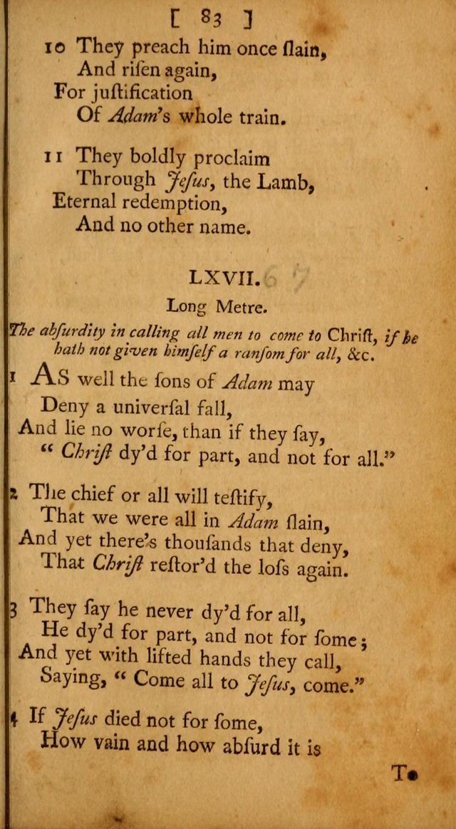 Evangelical Psalms, Hymns, and Spiritual Songs: selected from various authors; and published by a Committee of the Convention of the churches, believing in the restitution of all men... page 91