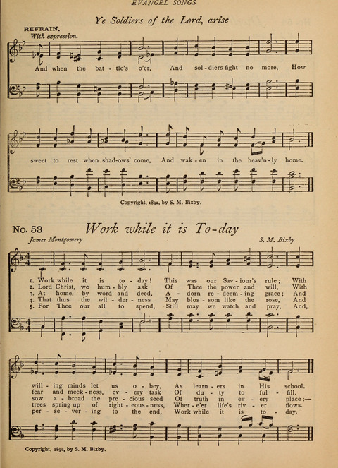 Evangel Songs: words and music, suitable for all services of sacred song page 43