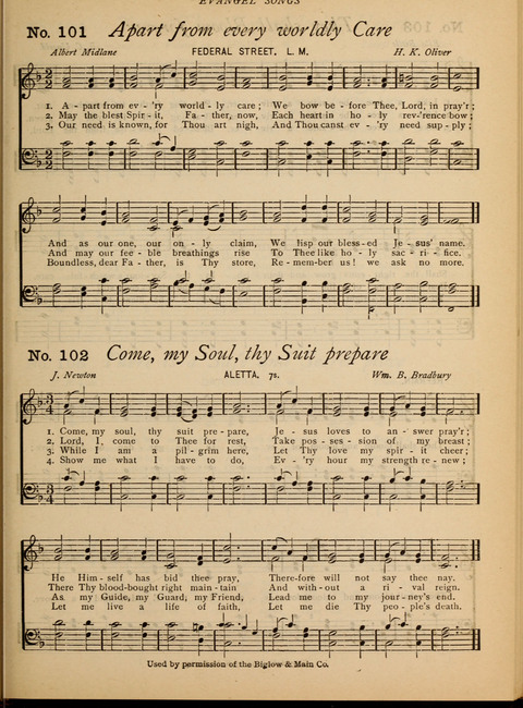 Evangel Songs: words and music, suitable for all services of sacred song page 85