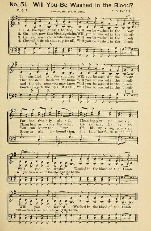 Excellent Songs: for the Church and Sunday School page 51