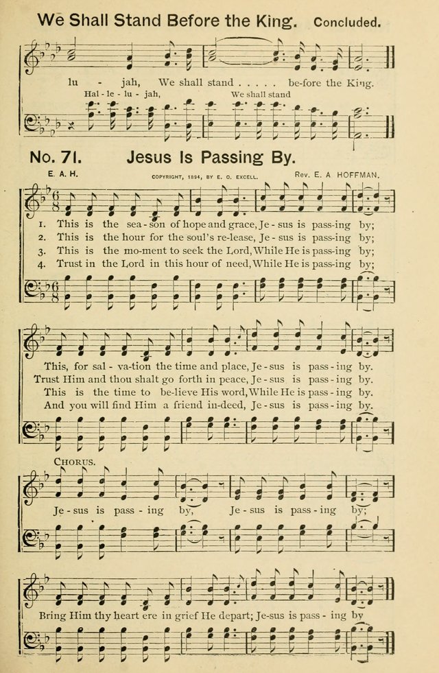 Excellent Songs: for the Church and Sunday School page 71