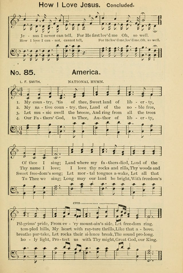 Excellent Songs: for the Church and Sunday School page 85