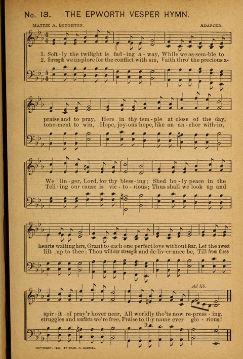 Epworth Songs: For use in the Epworth League, the Junior League, the Sunday-school, and in social services page 15