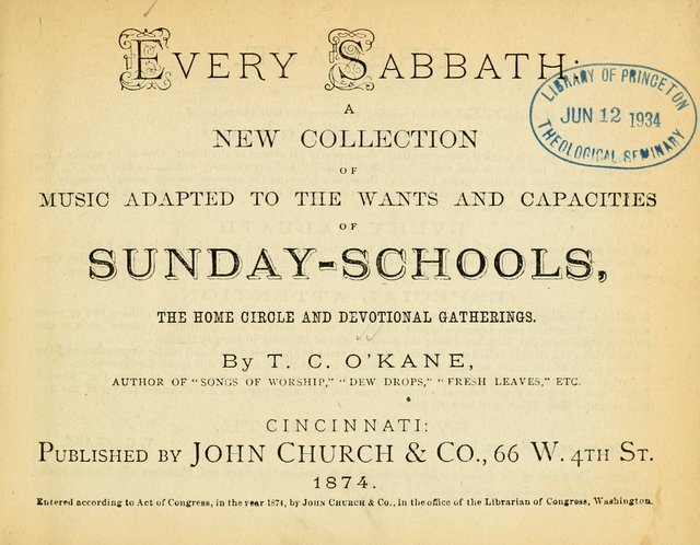 Every Sabbath: a new collection of music adapted to the wants and capacities of Sunday-schools, the home circle and devotional gatherings page 3