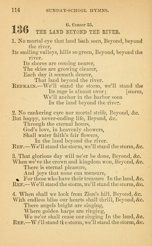 The Eclectic Sabbath School Hymn Book page 114