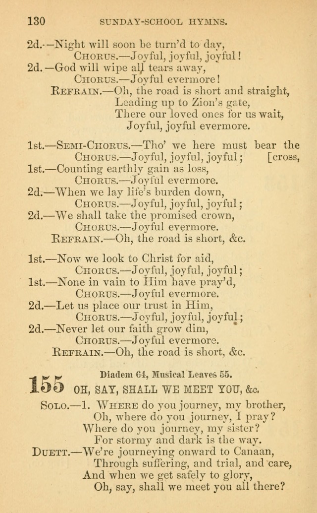 The Eclectic Sabbath School Hymn Book page 130