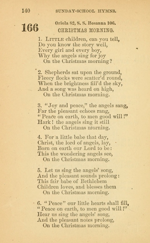 The Eclectic Sabbath School Hymn Book page 140