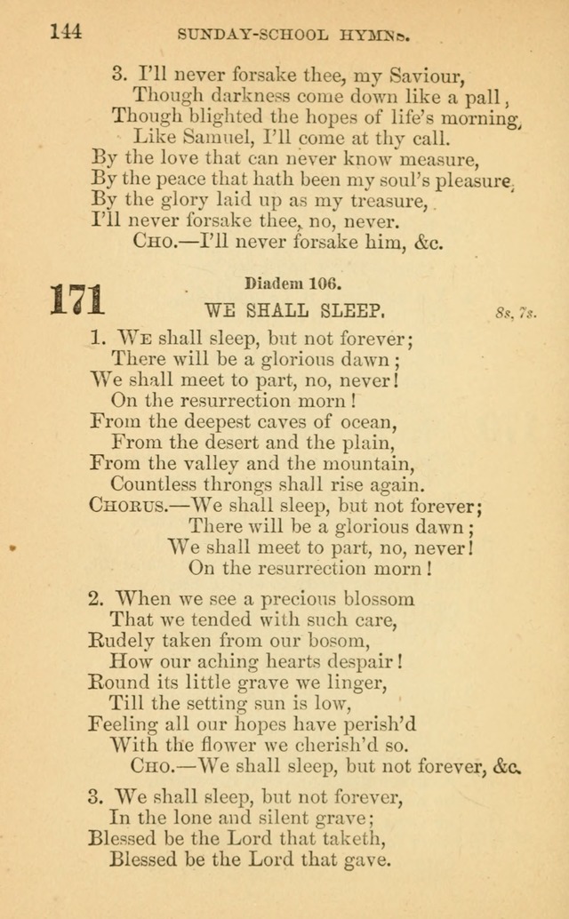 The Eclectic Sabbath School Hymn Book page 144