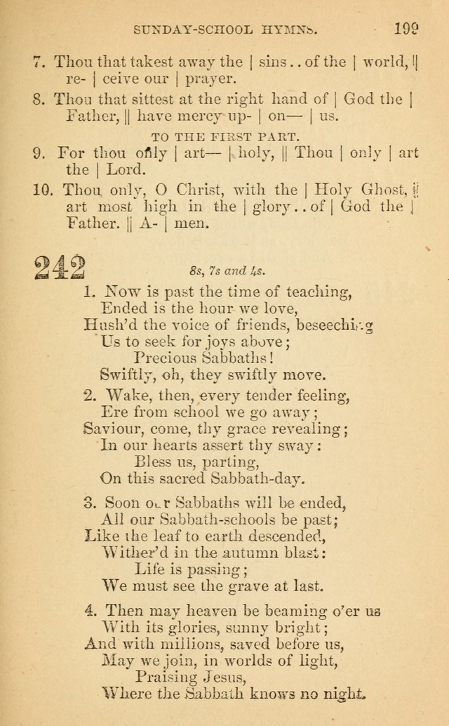 The Eclectic Sabbath School Hymn Book page 199